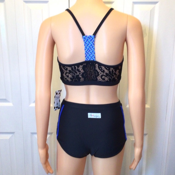 Oh La La Dancewear Womens Next Level Blue Bra Top & Brief Dance Set Size AM - Picture 3 of 16